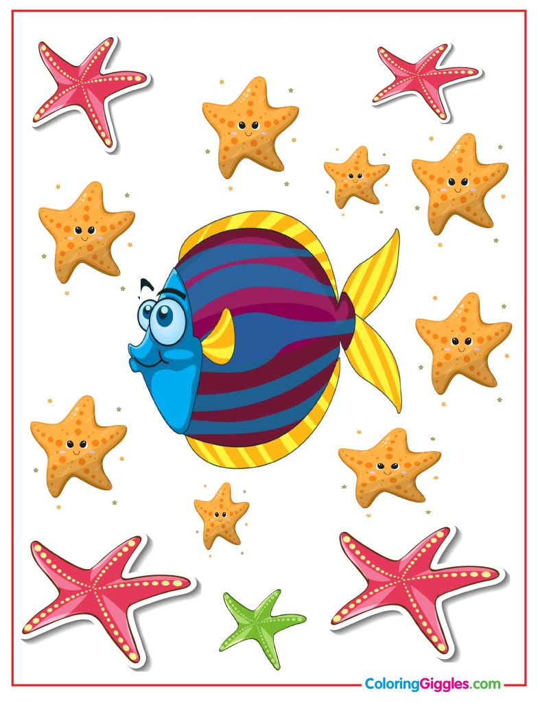 Starfish Coloring Page