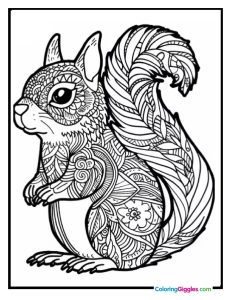 Squirrel Coloring Pages