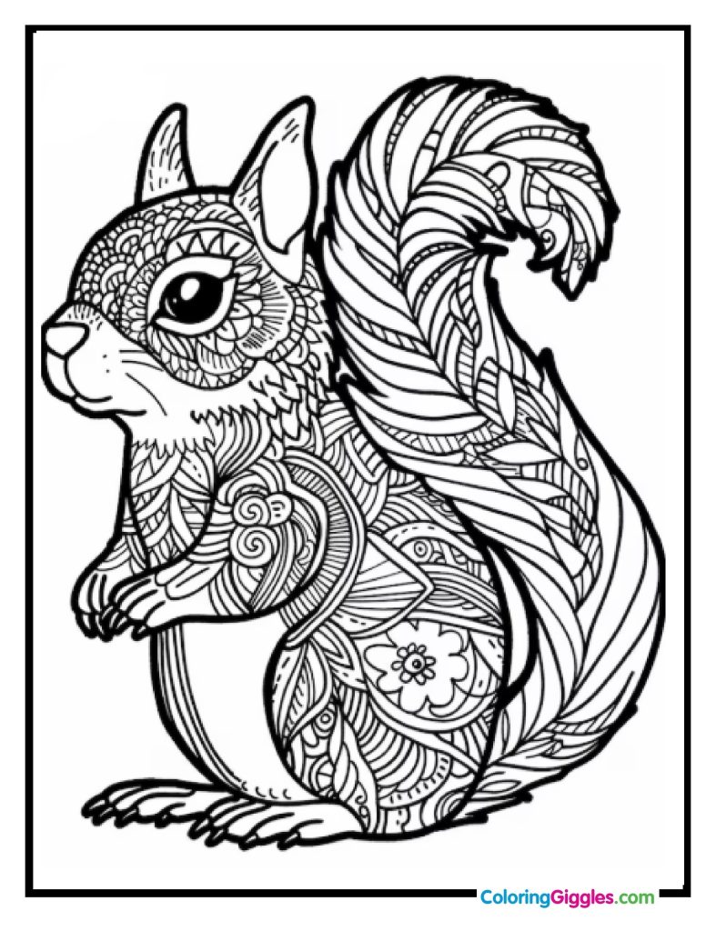 Squirrel Coloring Pages