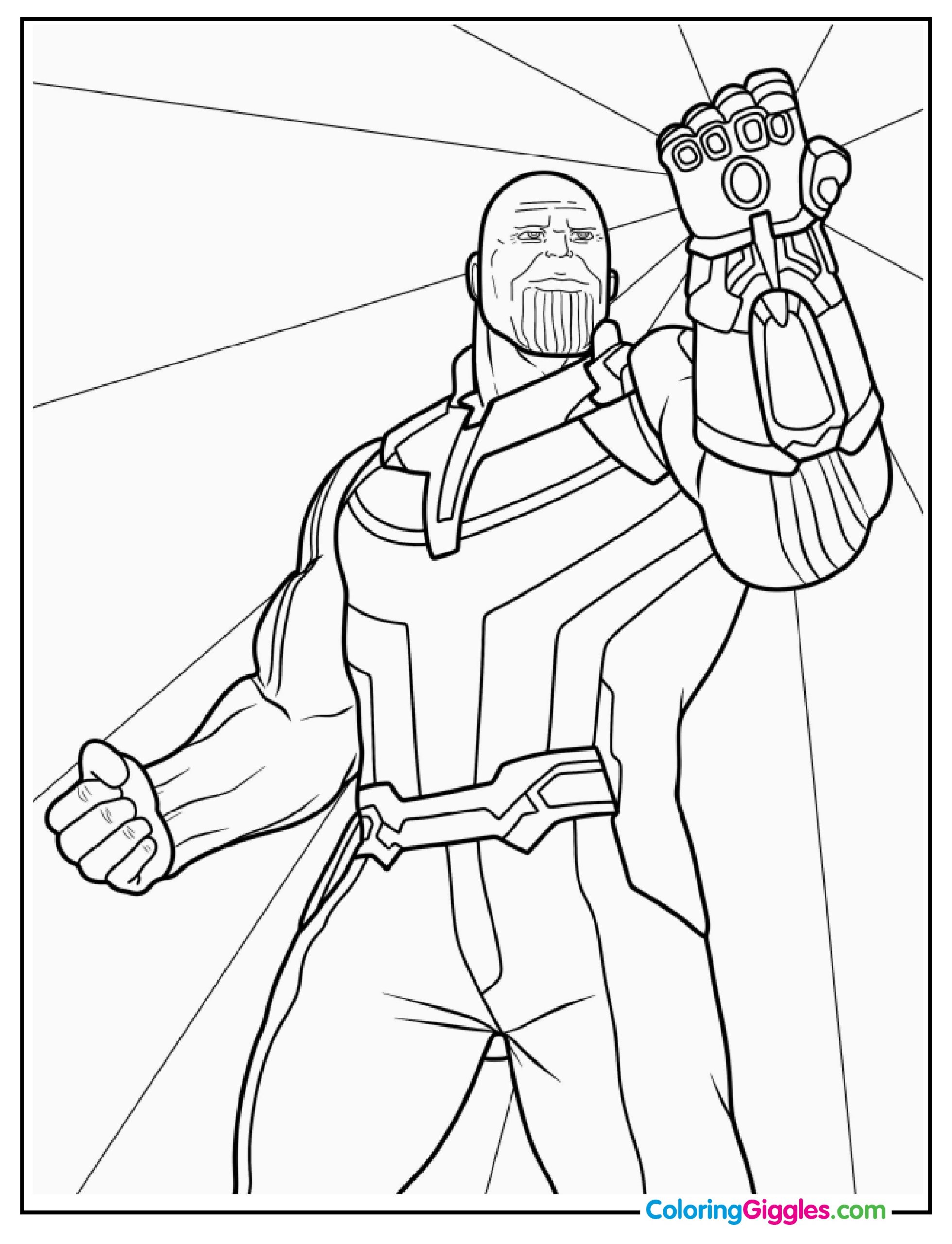 Coloring Page Of Thanos From End Game
