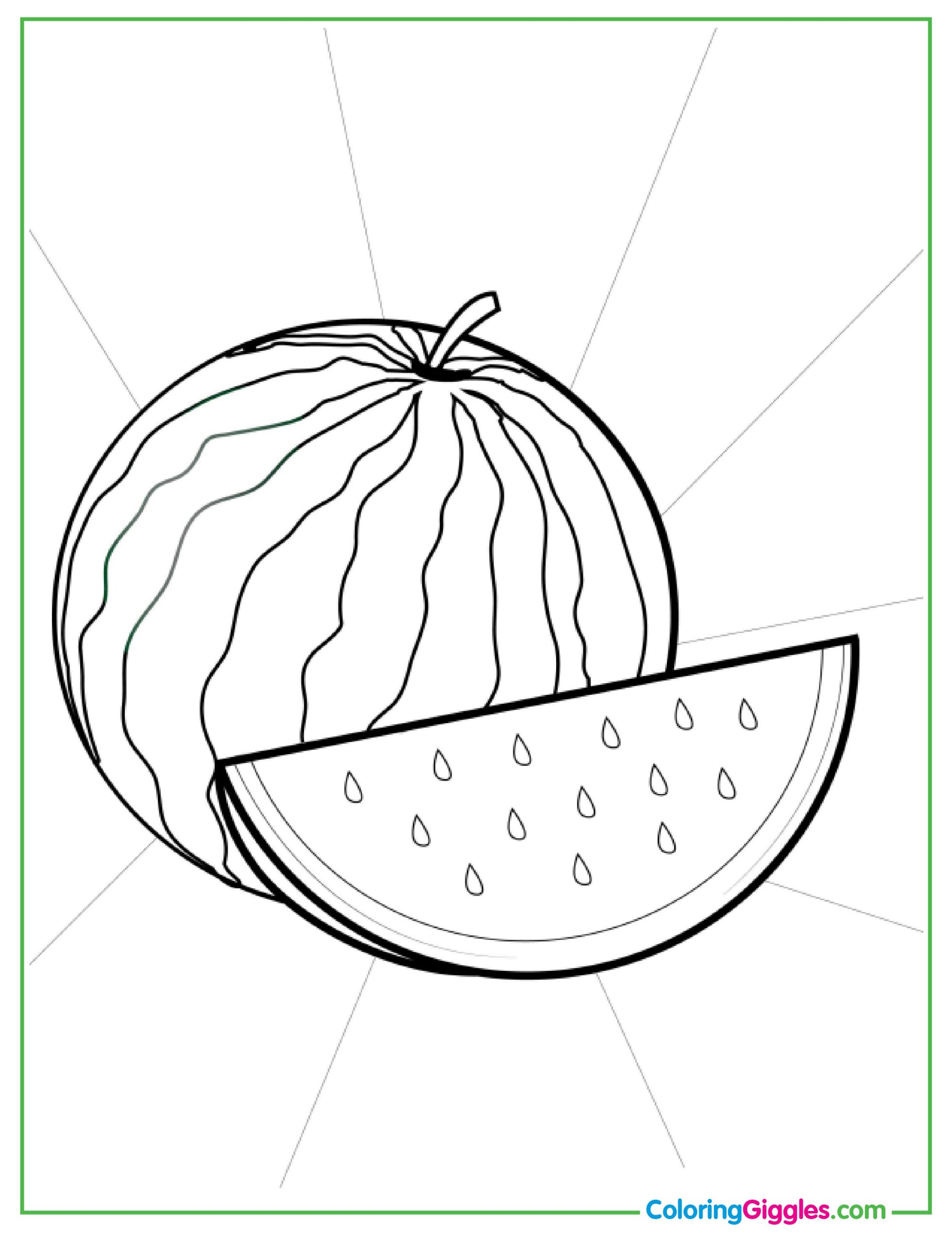 Banana Coloring Sheet