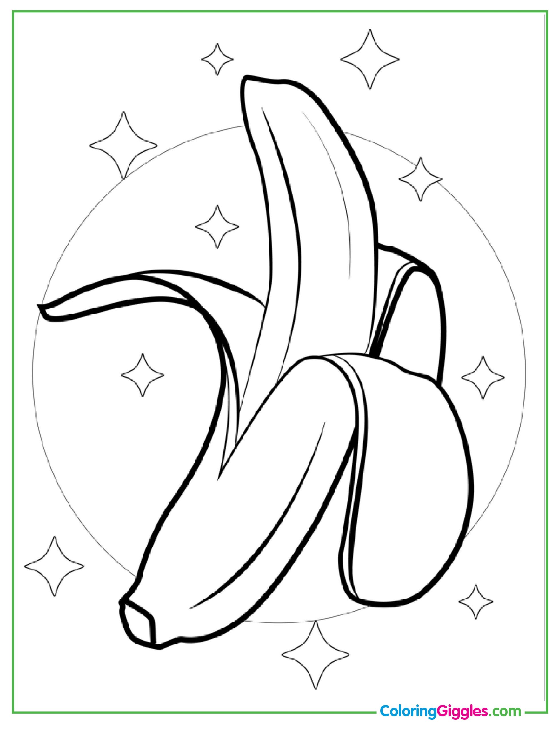 Pink Dragon Fruit Coloring Sheet
