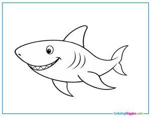 Shark Coloring Page 2