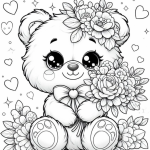 Cute Bear Coloring Page