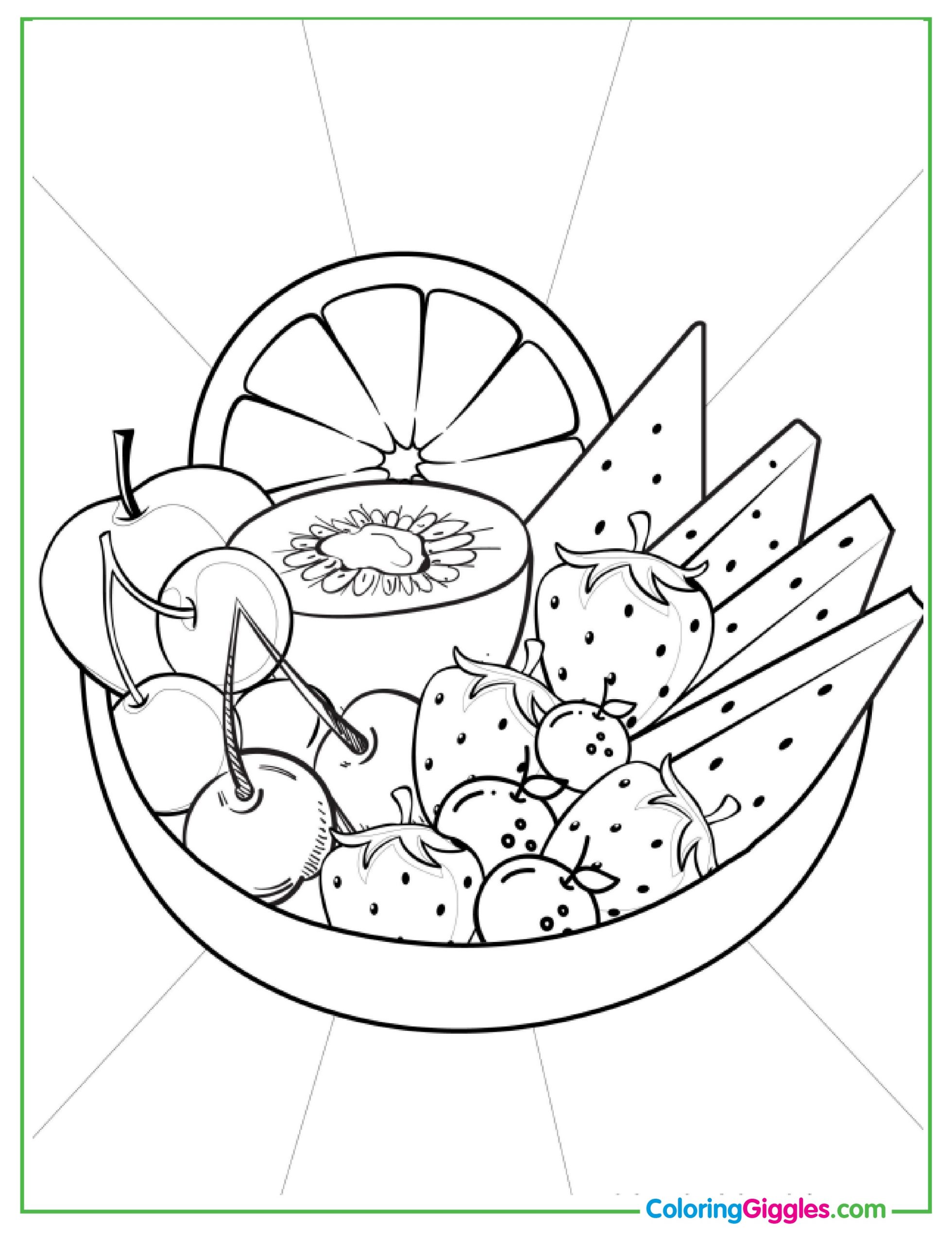 Orange Coloring Page For Kids