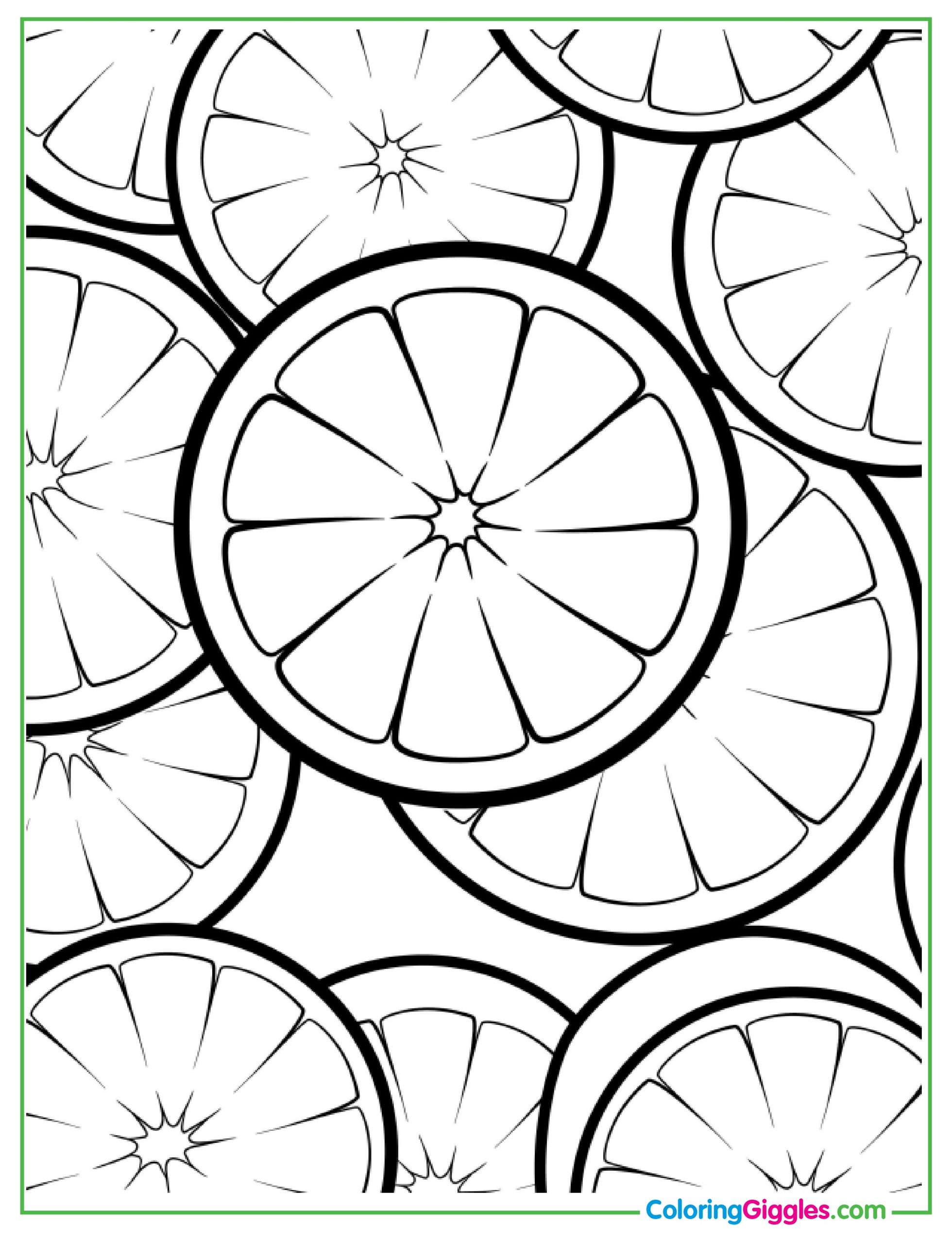 Mixed Berries Coloring Page