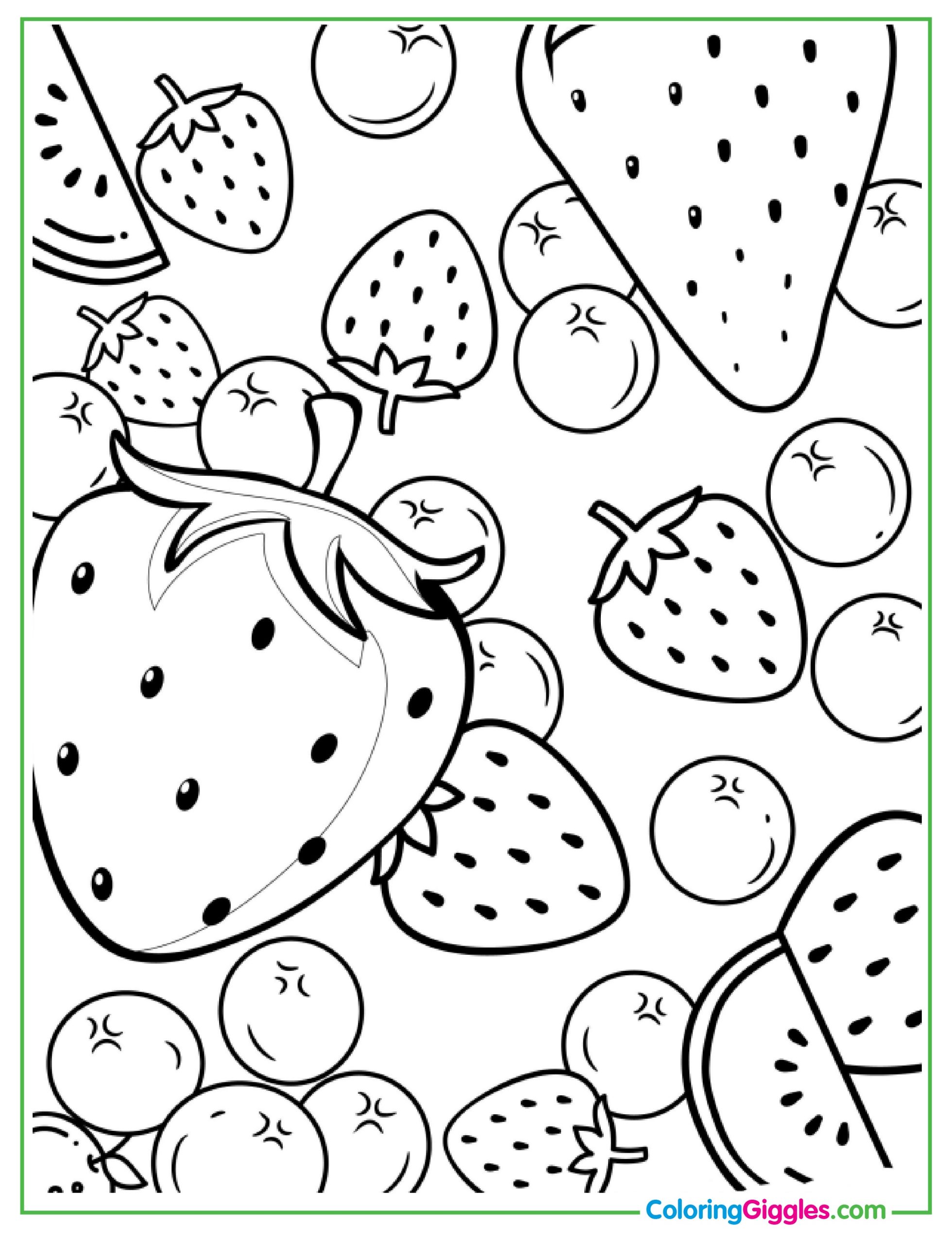 Juicy Green Lemon Coloring Page