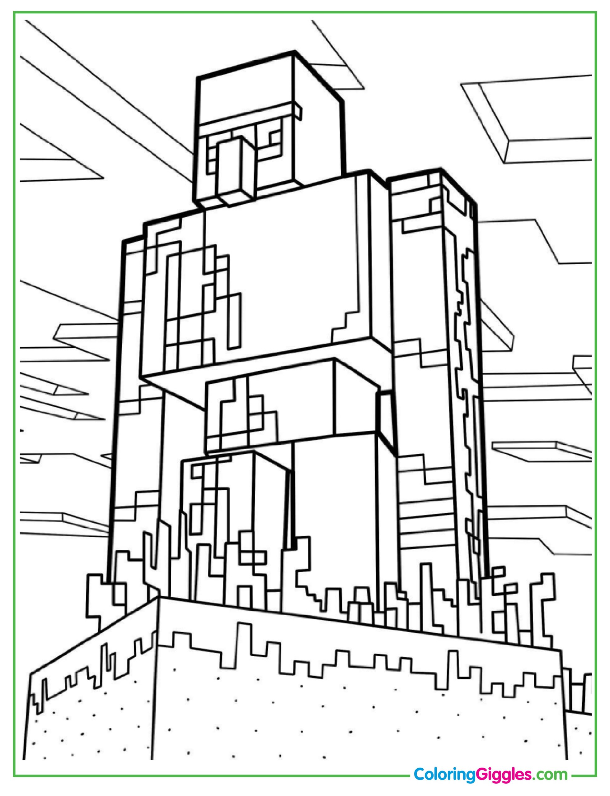 Coloring Page Of Iron Golem