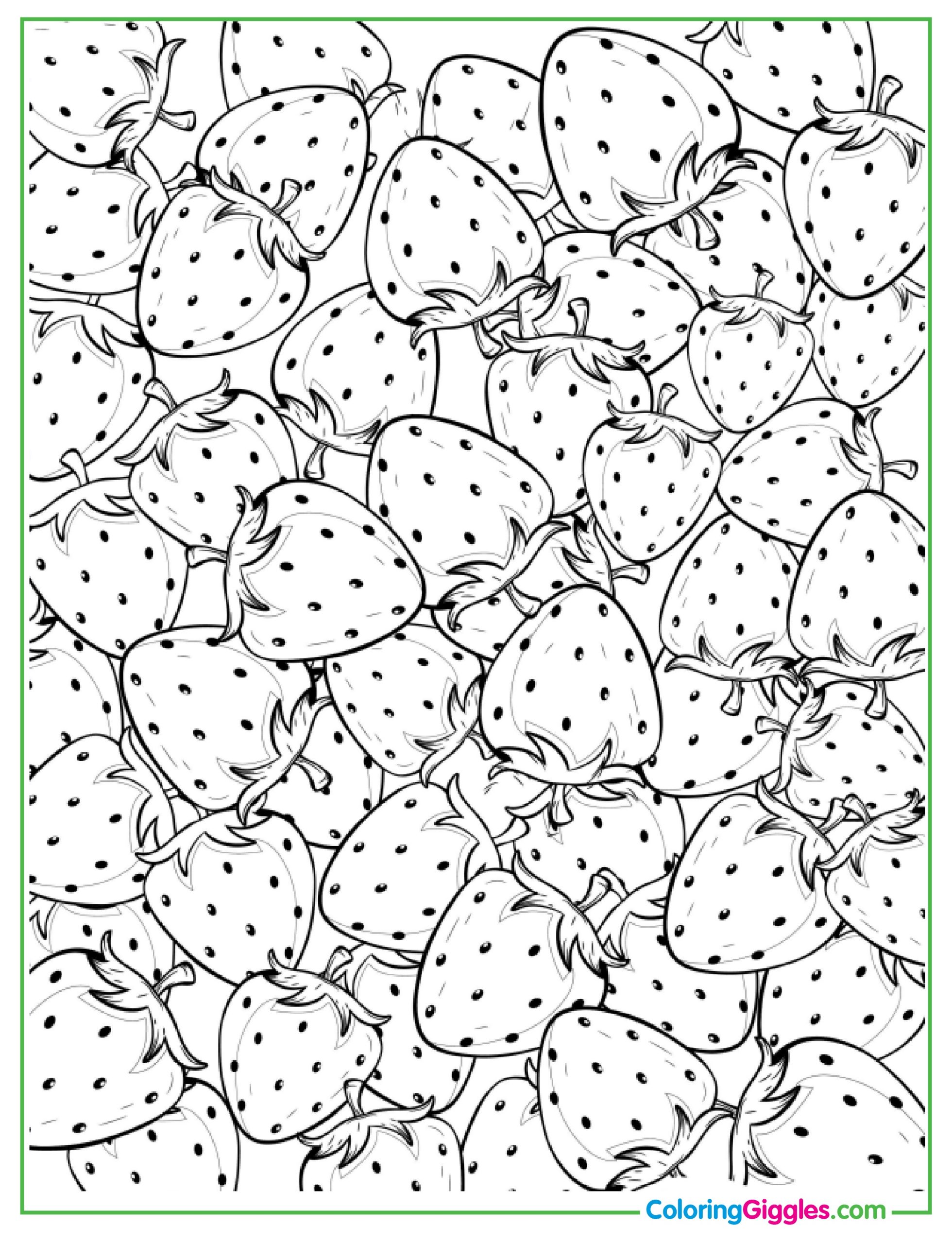 Simple Avocado Coloring Page For Kids