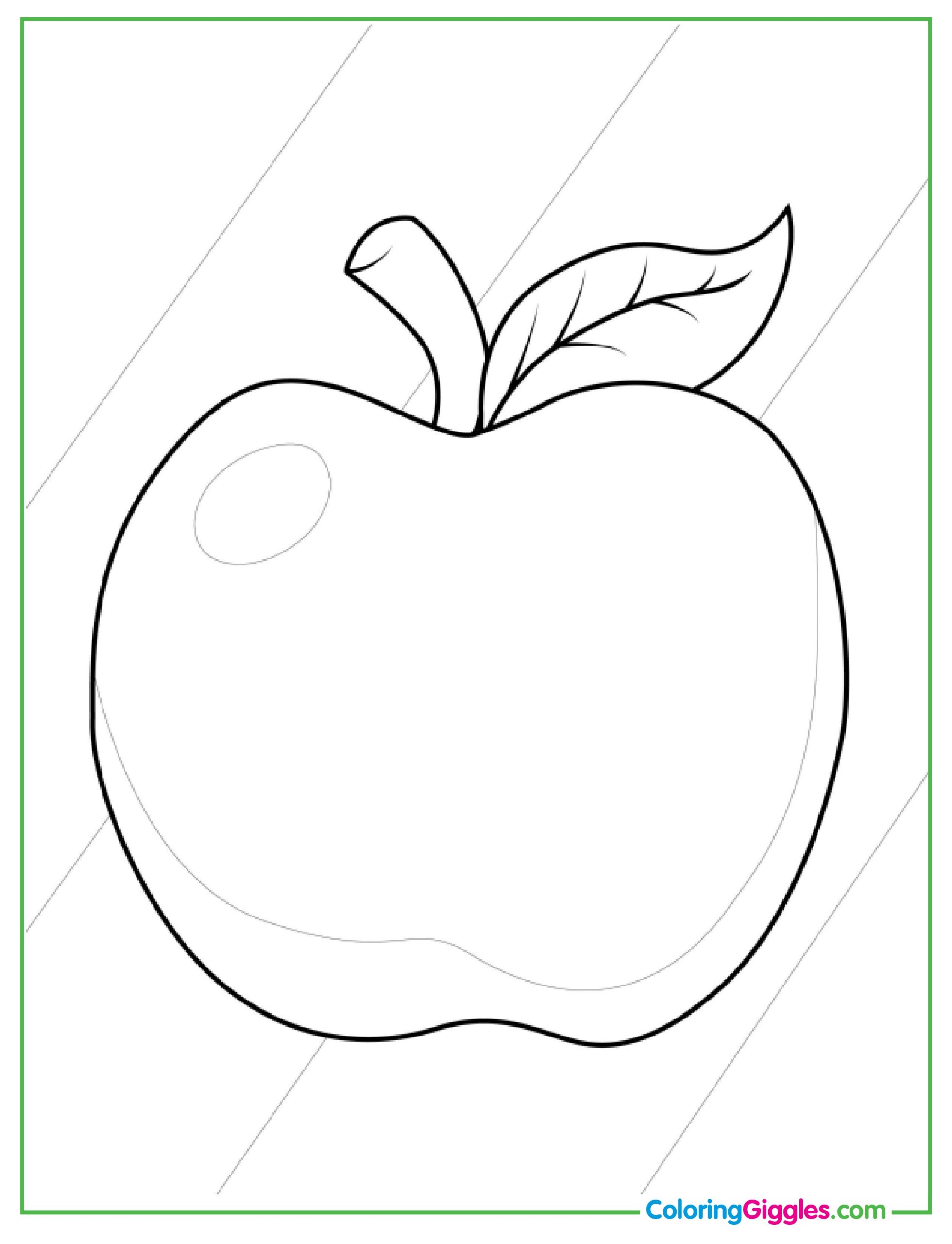 Peach Coloring Page