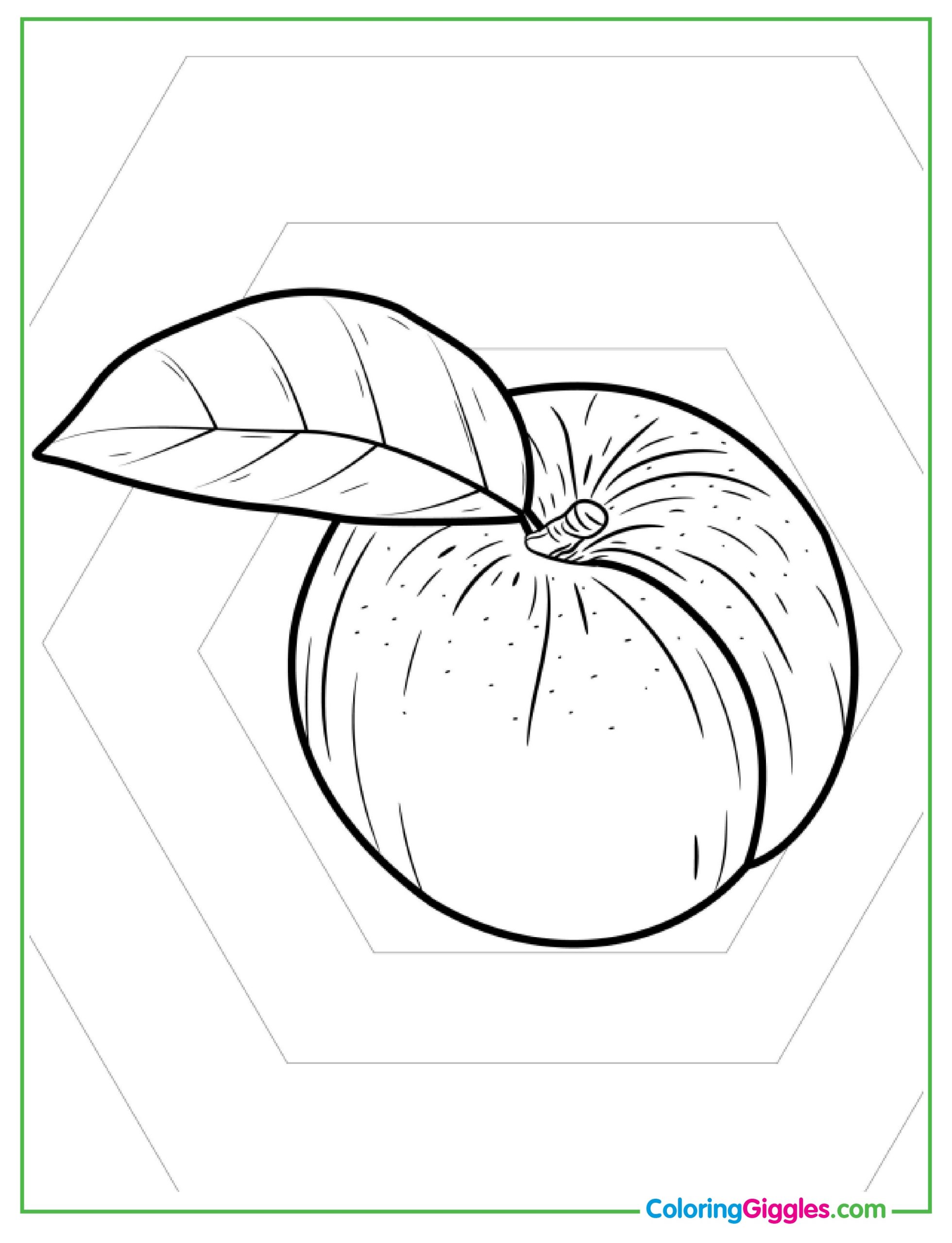 Coloring Page Of Mixed Fruits