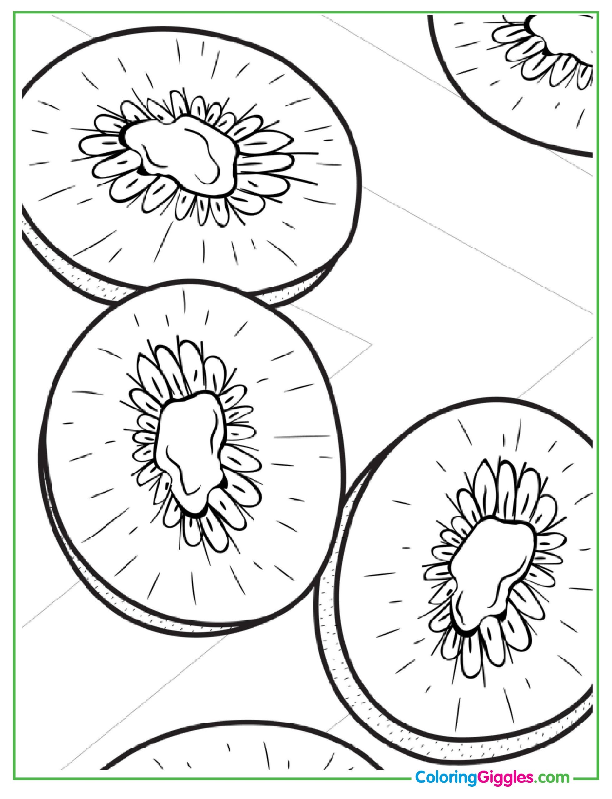 Kiwi Fruit Coloring Page