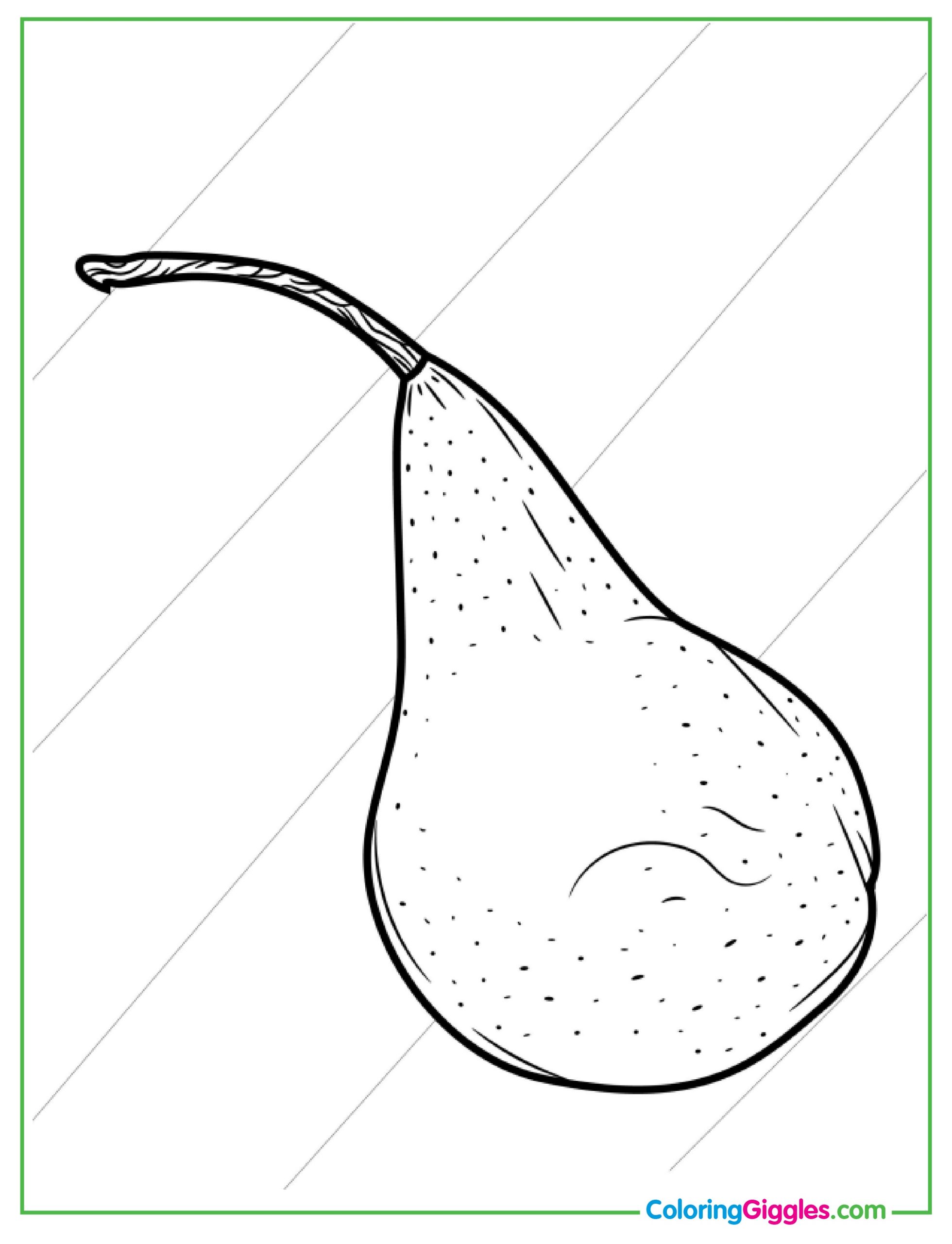 Juicy Pear Coloring Page