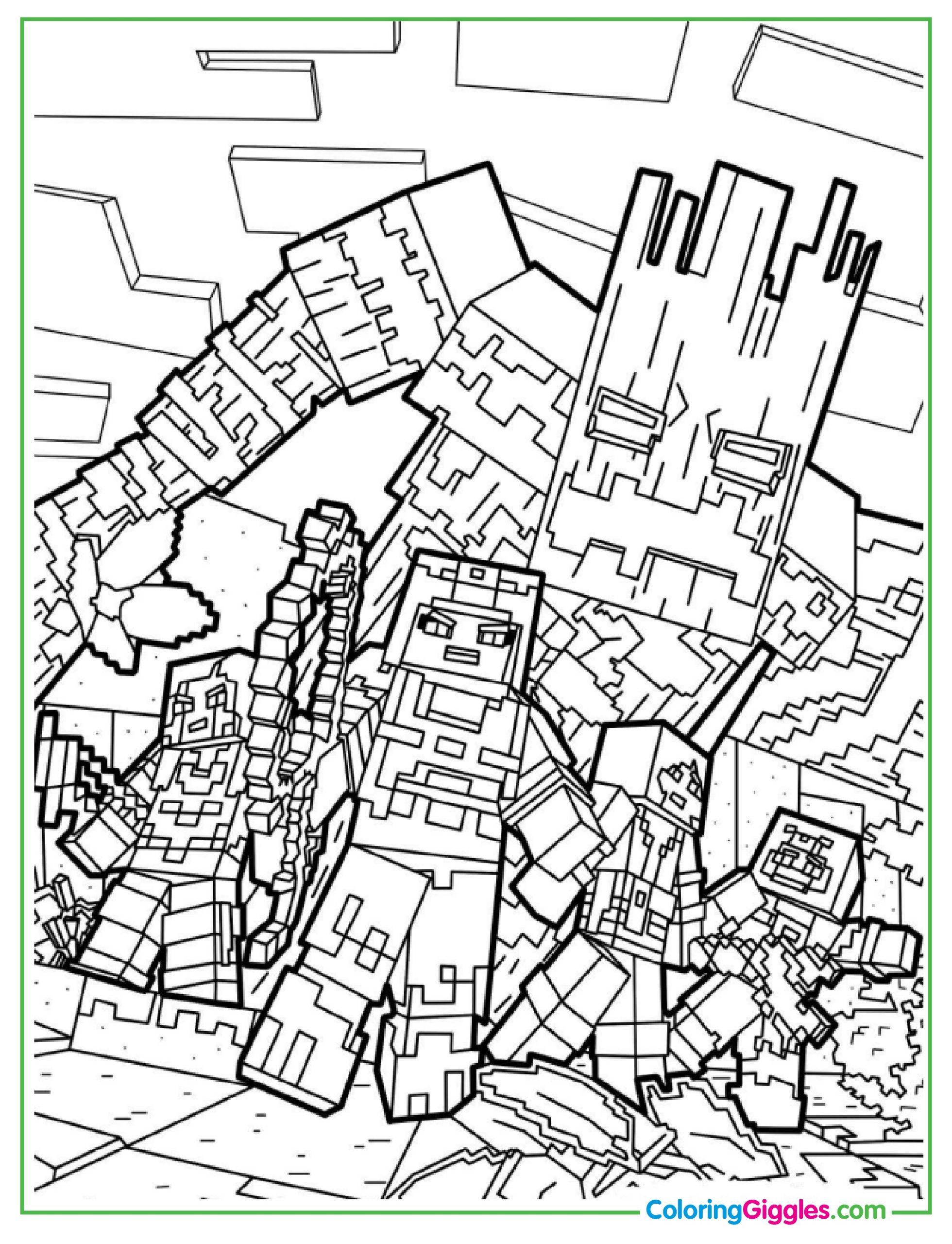 Minecraft Dungeons Jungle Awakens Coloring Page