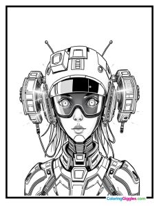 Sci-Fi Style Girl Coloring Pages