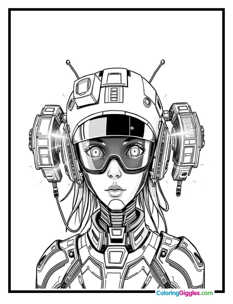 Sci-Fi Style Girl Coloring Pages