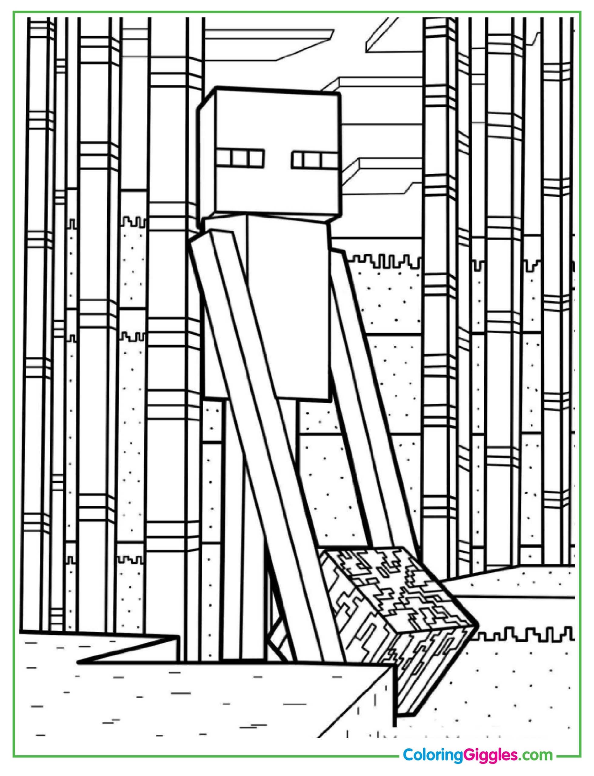 Minecraft Enderman Coloring Page