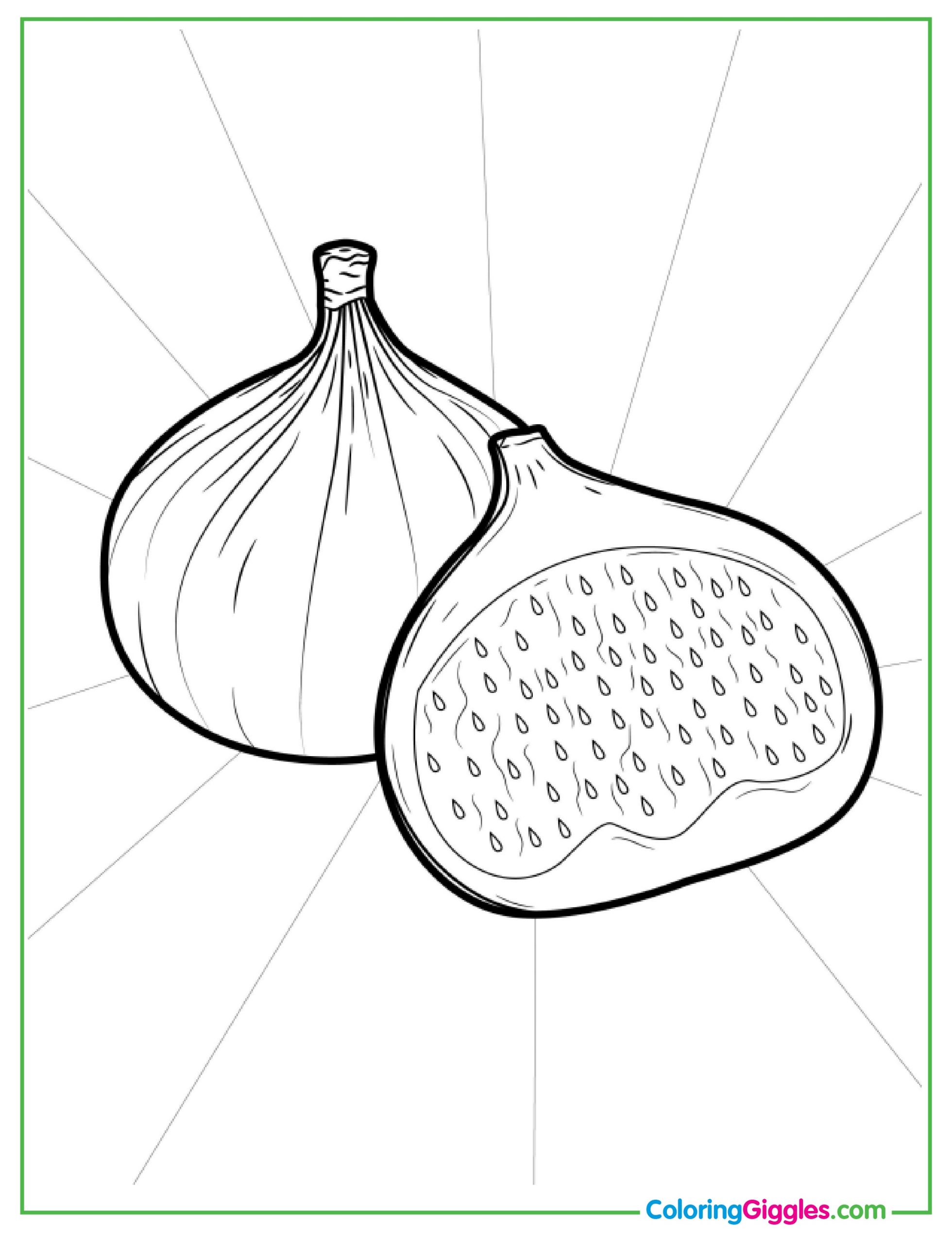 Fig Fruit Coloring Page