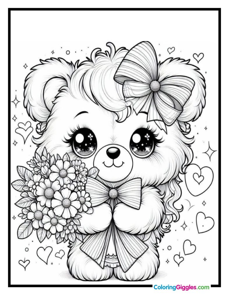Cute Bear Coloring Page