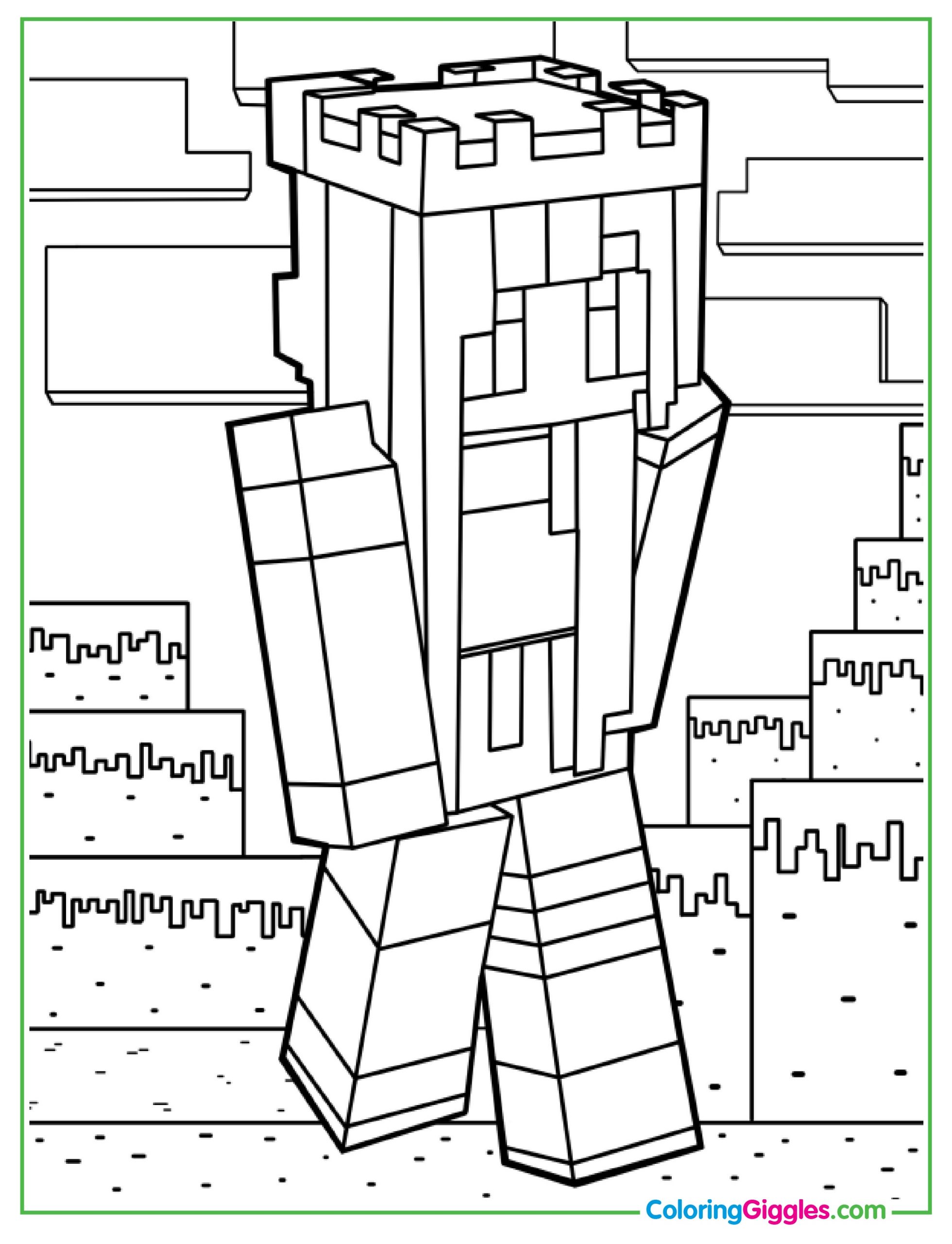 ItsAlyssa Girl Minecraft Character Coloring
