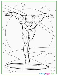 Coloring Page Of Silver Surfer