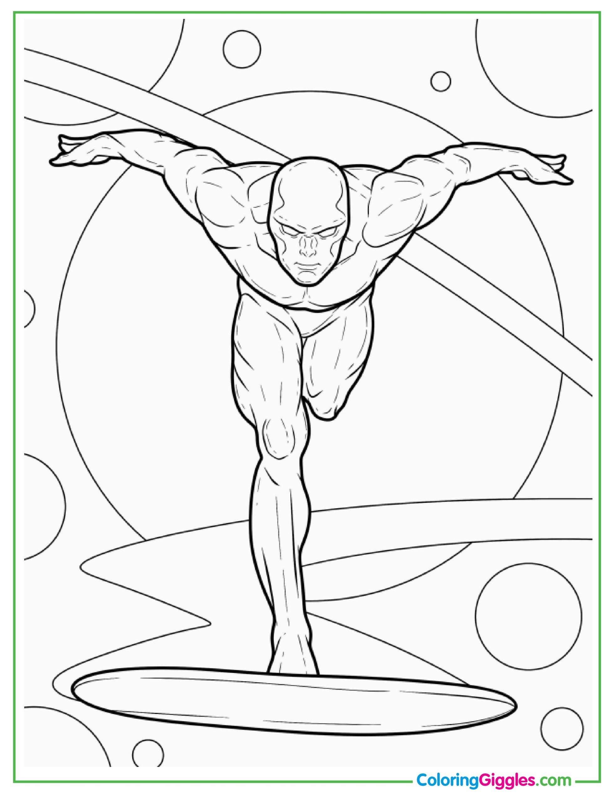 Coloring Page Of Silver Surfer
