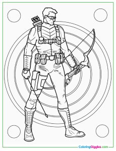 Hawkeye Clint Barton Coloring Page