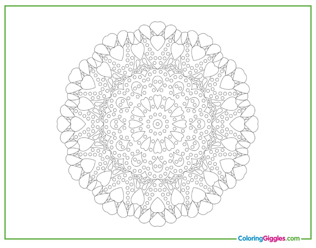 Romantic Mandala Coloring