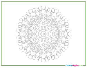 Romantic Mandala Coloring