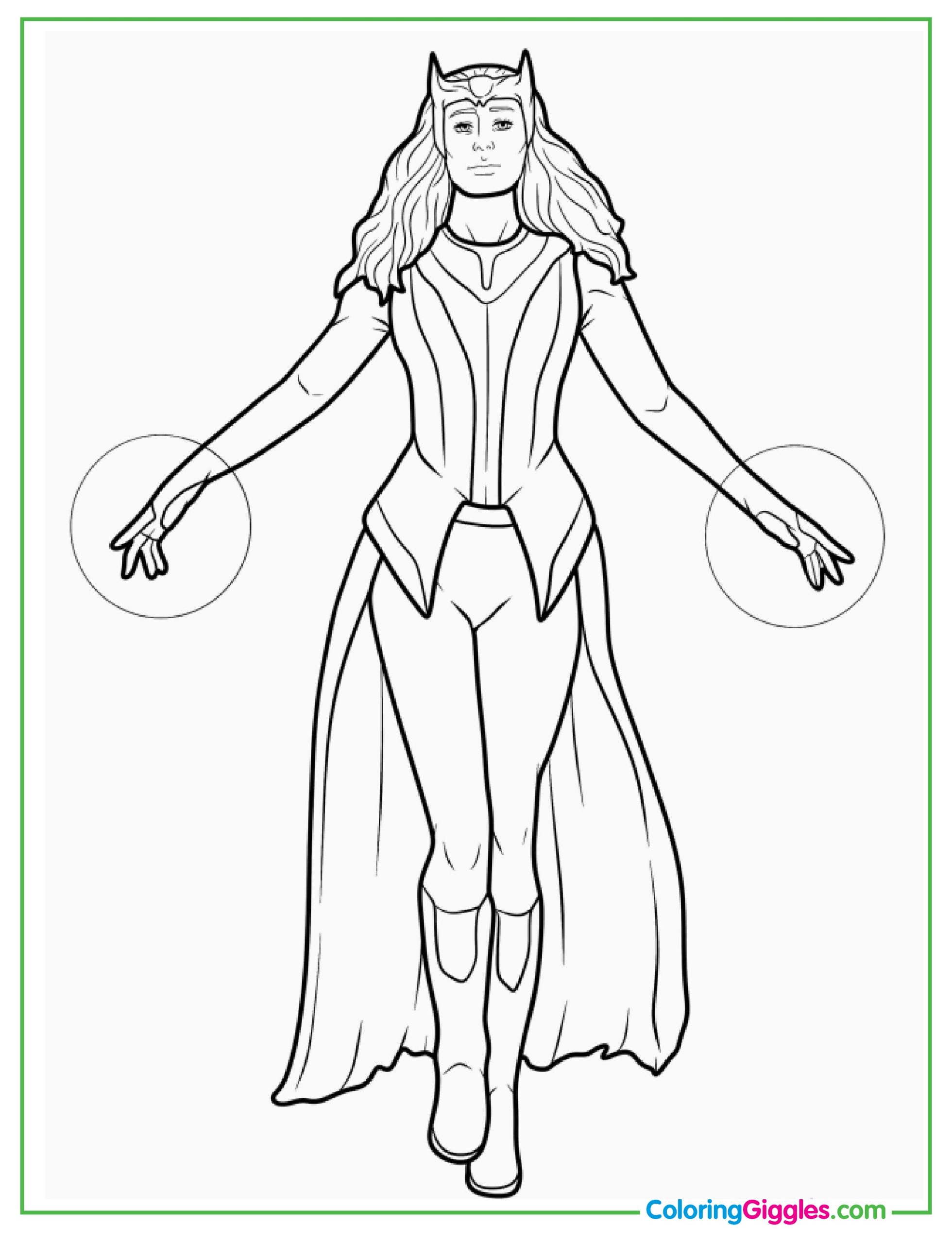 Scarlet Witch Floating In The Air