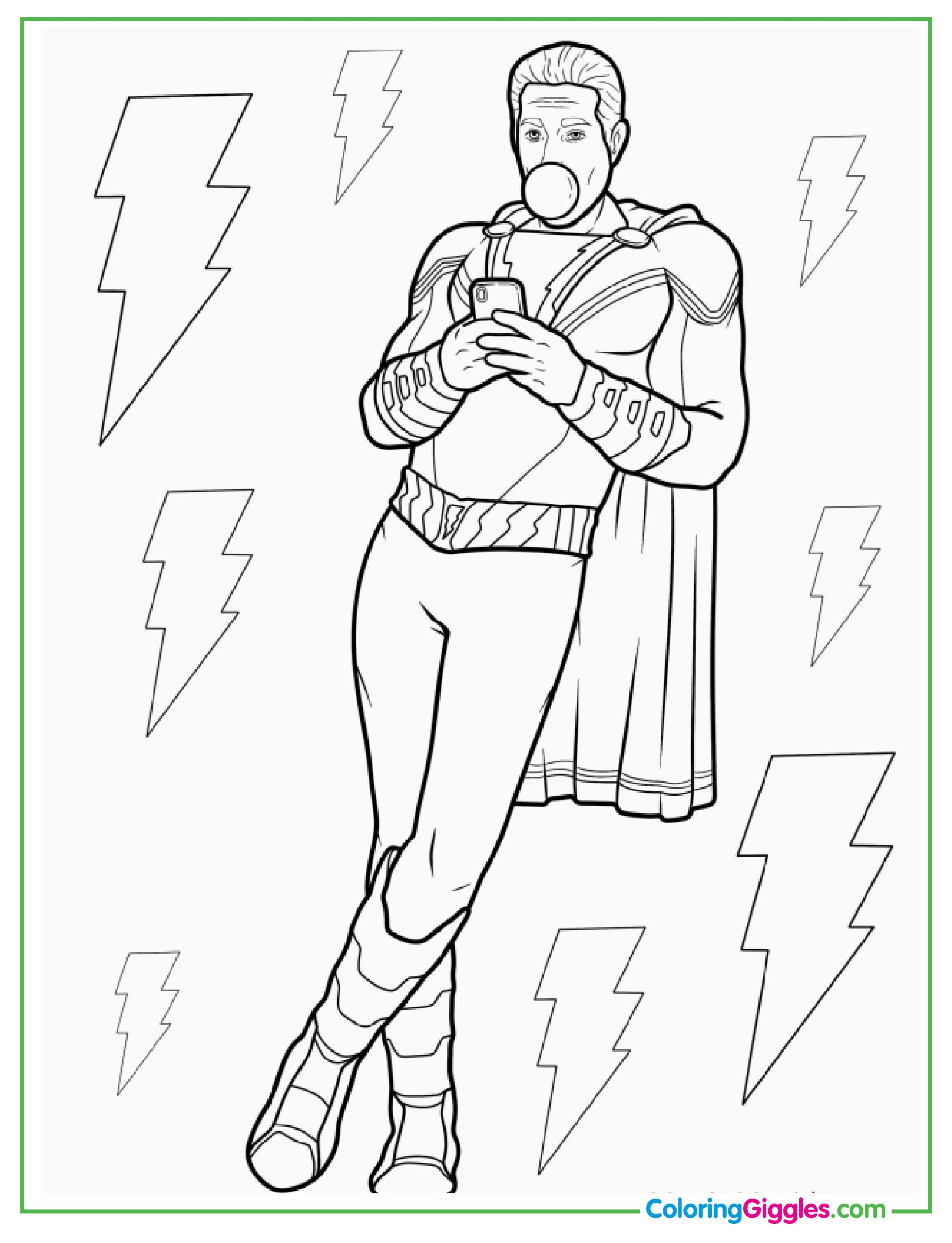 Shazam Blowing Bubblegum