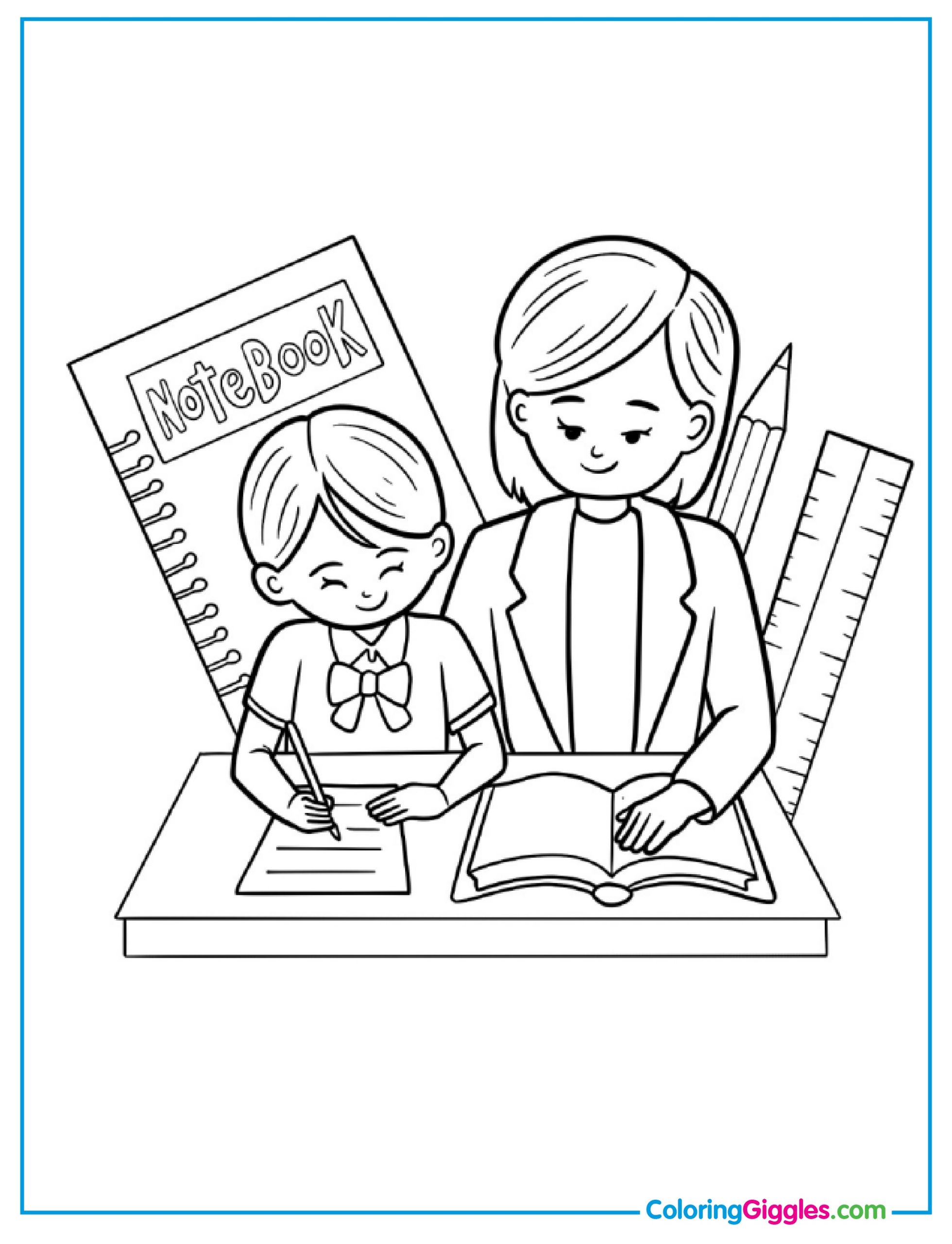 Teacher Helping A Student With Her Assignment